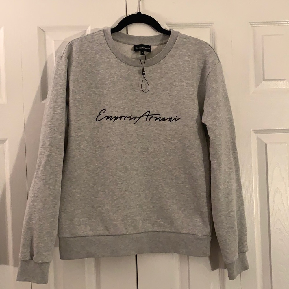 Emporio Armani Grey crew neck sweater Size M/44
